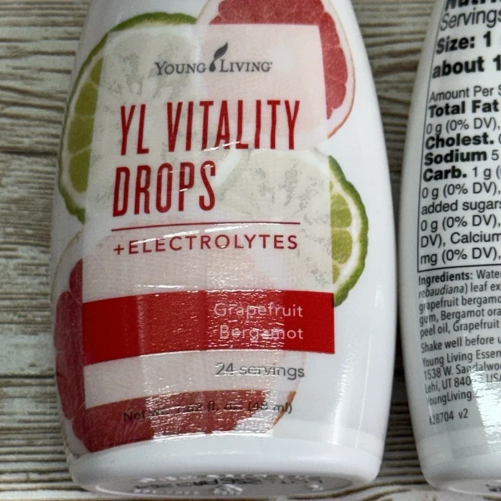 144 Full Case Young Living YL VITALITY DROPS Grapefruit Bergamot Electrolytes